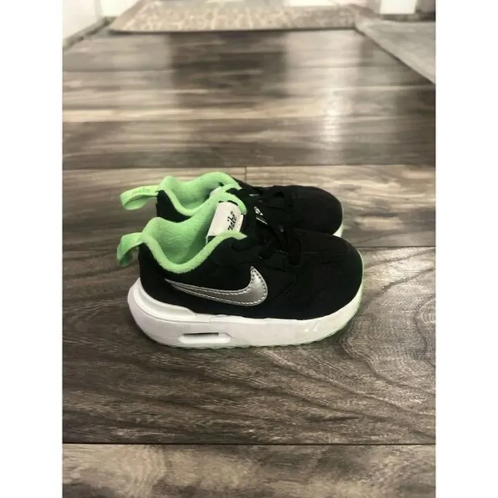 AIR MAX DAWN TODDLER SNEAKERS BLACK/CHROME‎ GREEN STRIKE CHILDREN UNISEX SHOE 5C